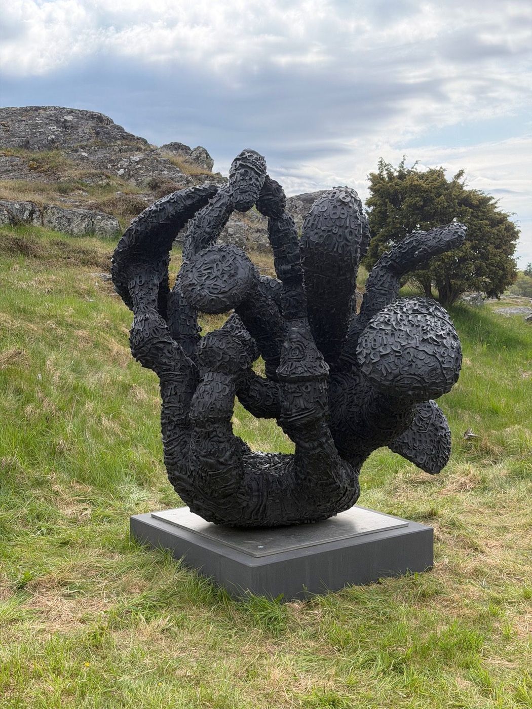 Tony Cragg, Secretions — biomorphic form skinned in identical units.