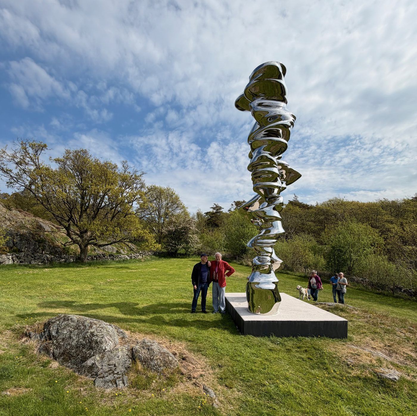 Tony Cragg, Points of View — mirror-polished stainless steel.